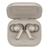 Casti True Wireless Motorola MOTO Buds+ Flute, Bluetooth, In-Ear, Dolby Atmos, Smart ANC, Rezistenta la apa (Bej)