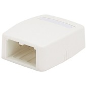 CBXQ2AW-A Mini-Com Surface Mount Boxes Quick Release 2 port Arctic White