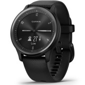 Ceas activity outdoor tracker Garmin vívomove Sport, Bluetooth, ecran OLED, Rezistenta la apa 5 ATM (Negru)