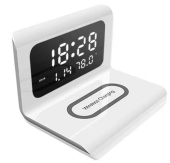 Ceas cu afisaj digital si alarma cu statie de incarcat wireless si incarcare rapida.