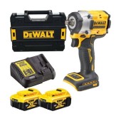 Cheie cu impact pe acumulator DCF921P2T, prindere patrat 1/2inch, 406/610 Nm, 18V, 2x5Ah, cutie TSTAK Dewalt