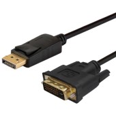 CL-122 video cable adapter 3 m DisplayPort DVI Black