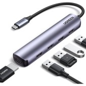 CM417 conectare PC USB Type-C, USB 3.0 x 4|HDMI x 1/4K/30Hz, aluminiu, gri 20197 - 6957303821976