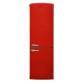 Combina frigorifica Studio Casa Retro Red, H 190 cm, 330 l, Tehnologie No-Frost, Deschidere dreapta, Panou control LED, Functie congelare rapida, Mod eco, Iluminat interior (Rosu)