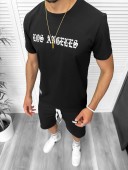 Compleu de vara tricou + pantaloni  negru  TS950