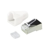 Conector modular Logilink, RJ45, 100 buc, Alb