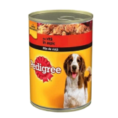 Conserva Pedigree, Hrana Umeda Pentru Caini Adulti, Vita, 400 gr