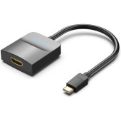 Convertor video Vention, USB Type-C(T) la HDMI(M), 0.15m, rezolutie maxima 4K la 30Hz, conectori auriti, invelis PVC si ABS, Negru