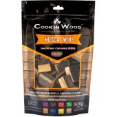 Cookinwood Bucati de lemn pentru afumat gratar, Muscat Wine, 500 g