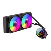 Cooler CPU Gamemax IceBurg Infinity 240, iluminare RGB, 2x120 mm, 2000 rpm, PWM (Negru)