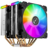 Cooler CPU Jonsbo CR-2000 GT, iluminare ARGB, 2x120 mm, 1500 rpm, PWM (Negru/Argintiu)