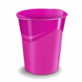 Cos birou plastic 14 L CEP Gloss roz