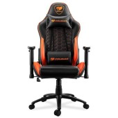 COUGAR GAMING Scaun Gaming Cougar Outrider, Piele, Cadru metalic, Negru/Portocaliu