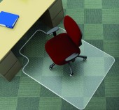 Covoras PVC transparent, protectie mocheta, 120 x 90cm - cu limba, Q-connect