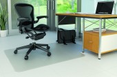 Covoras PVC transparent, protectie parchet/gresie, 120 x 90cm - cu limba, Q-Connect