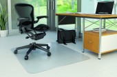 Covoras PVC transparent, protectie parchet/gresie, 120 x 90cm - forma dreptunghiulara, Q-Connect