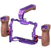 Cușcă metalică pentru cameră cu mâner pentru Sony A7R5 / A7M4 (violet)