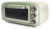 Cuptor electric Ariete Vintage 979, 18 l, 1380 W, Design Rustic (Crem/Verde)