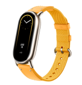 Curea pentru Xiaomi Mi Band 8, nylon + piele (Galben)