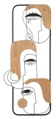 Decoratiune de perete Picassy, Mauro Ferretti, 38x89.5 cm, fier/MDF, negru/maro