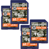 Delkin SDHC Trail Cam R100/W30 (V10) 16GB (4PK)