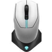 Dell Mouse gaming wireless Alienware 610M, Lunar Light, Negru Alb