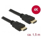 Delock Cable High Speed HDMI with Ethernet - HDMI A male > HDMI A male v1.4 1.5m