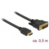 Delock HDMI to DVI 24+1 cable bidirectional 0.5 m