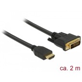 Delock HDMI to DVI 24+1 cable bidirectional 1 m