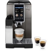 Delonghi Espressor automat De’Longhi Dinamica Plus ECAM 380.95.TB, 2 carafe pentru lapte, tehnologie LatteCrema, 1.8 l, 1450 W, 15 bar, negru/gri inchis