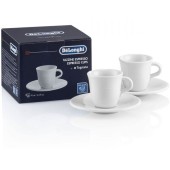 Delonghi Set 2 cesti si 2 farfurii espresso DeLonghi, alb