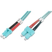 DIGITUS Fiber Optic Patch Cord LC to SC Multimode 50/125 m Duplex 2m Class OM3