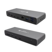 Docking Station I-tec TB4DUALDOCKPD, Thunderbolt 4, 1x Kensington, Card SD, Dual Display, 96W (Negru)