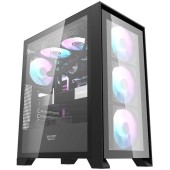 DRX70 GLASS + 4 ventilatoare RGB (negru)