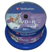 dublat-DVD+R 4.7GB 16x No ID brand Wide Inkjet Printable spindle 50 buc