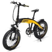 Ducati Bicicleta asistata electric Ducati Scrambler SCR-E20, baterie 10Ah, motor 250W, 7 viteze, viteza maxima 25Km, Negru/Galben