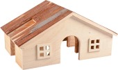 DUVO+ Căsuţă pentru rozătoare Vila, lemn, 22x18x15cm