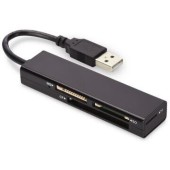 EDNET Card reader EDNET 85241, USB, Black