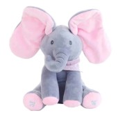 Elefant ROZ interactiv din plus Vorbeste Canta si Flutura urechile