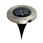 Entac lampa de gradina solar, 10 cm, plastic, 8 led