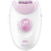 Epilator Braun Silk-epil 3 3270, 20 pensete, 2 viteze, Roz