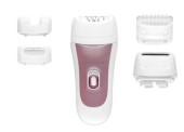 Epilator Remington 5 in 1 Smooth&Silky EP5 EP7500, 40 de pensete, Cap ras, Pieptan, 2 viteze (Alb/Maro)