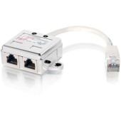 Equip RJ45 splitter 8P8C plug -> 2 X 8P4C jack shielded 15cm cable