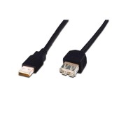 Extensie cablu, Assmann, USB 2.0, 5 m, Negru