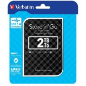 External HDD Verbatim Store & Go GEN 2, 2.5inch, 2TB, USB 3.0, Black