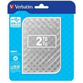 External HDD Verbatim Store & Go GEN 2, 2.5inch, 2TB, USB 3.0, Silver