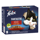 Felix Fantastic Adult, hrana umeda pentru pisici, Carne, 12x85 gr