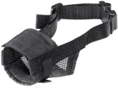 FERPLAST Botniţă ajustabilă pentru câini, nailon, cu plasă, culoare neagră