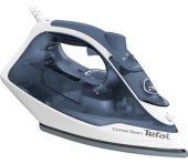 Fier de calcat Tefal Express Steam FV2837E0, 2400W, jet de abur 165 g/min, abur variabil 0-35 g/min, 270 ml, talpa Cerilium (Alb/Albastru)