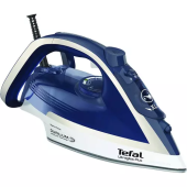 Fier de calcat Tefal Ultragliss Plus FV6812E0, 2800W, jet de abur 260 g/min, abur variabil 0-50 g/min, oprire automata, alb/albastru